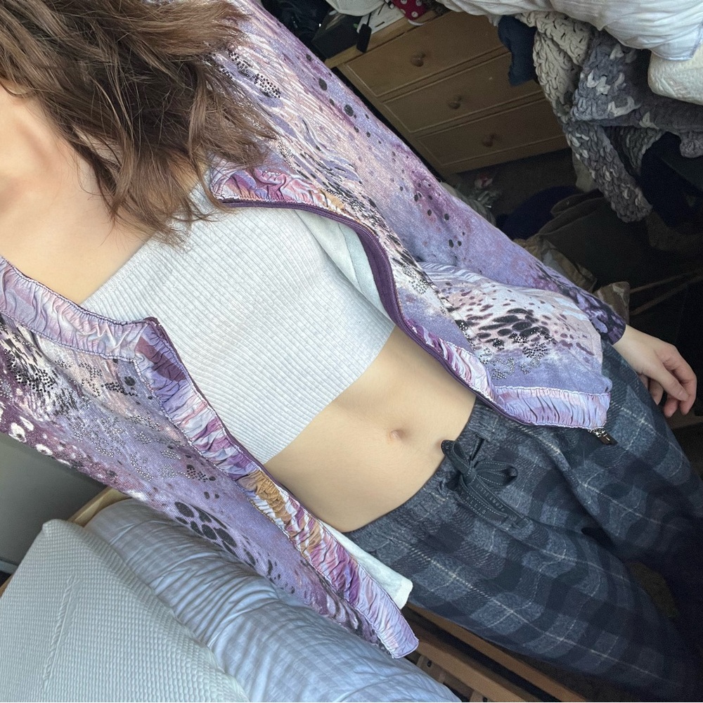 Vintage Alberto Makali Lavender Patterned Cardigan